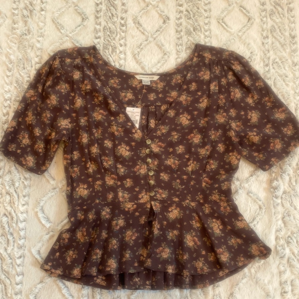 American Eagle floral crop top